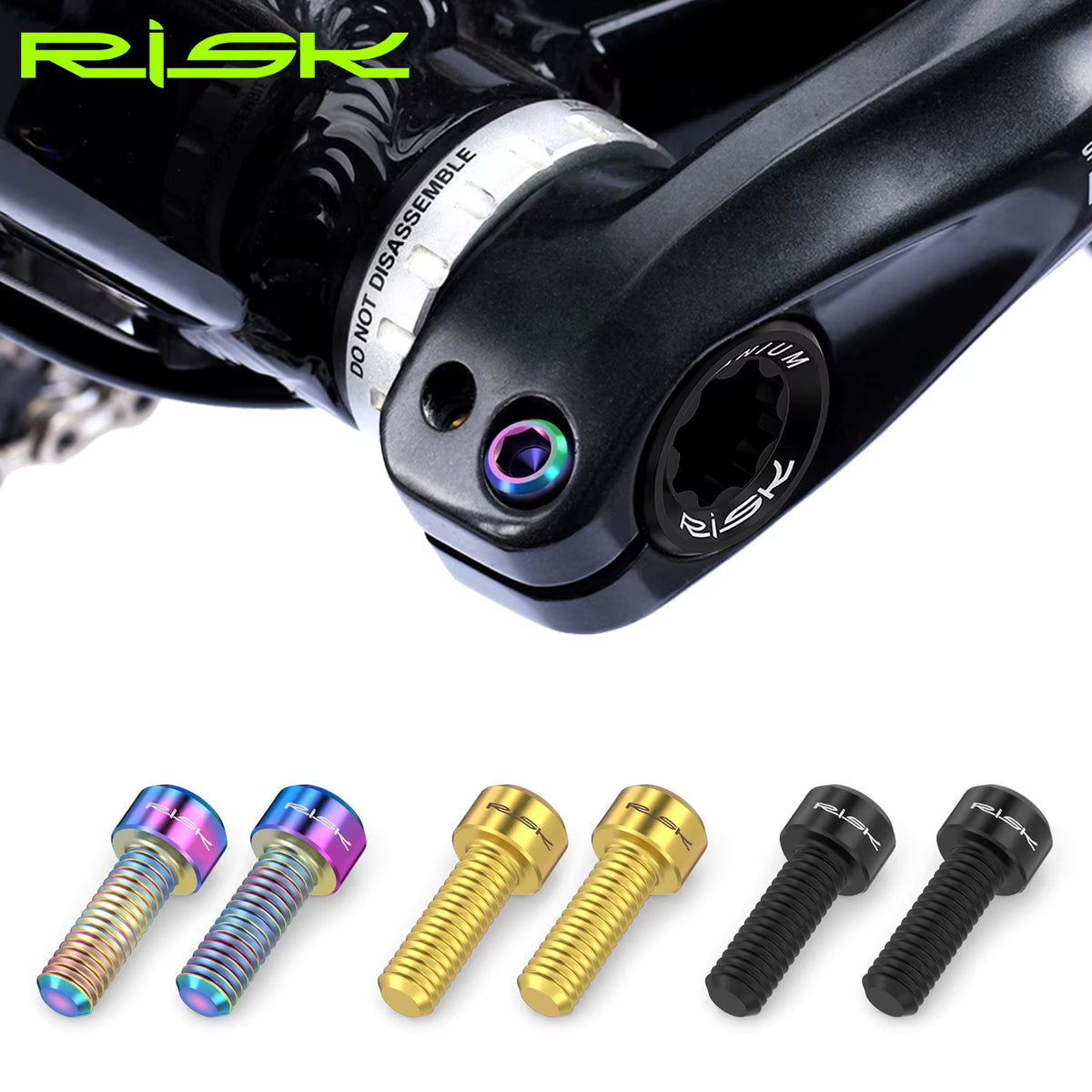 Kit de 2 Pernos de Titanio RISK RT020 M6 × 18 mm para Biela