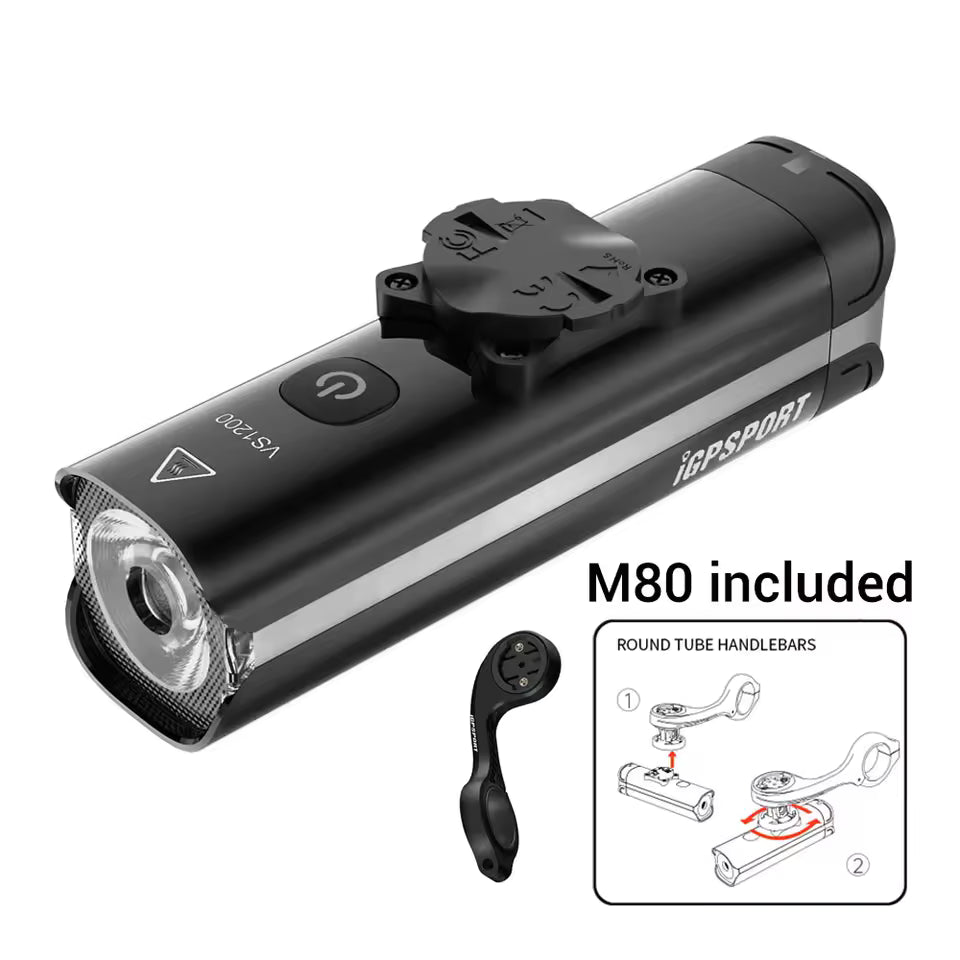 Luz Delantera Inteligente iGPSPORT VS1200S Lúmenes