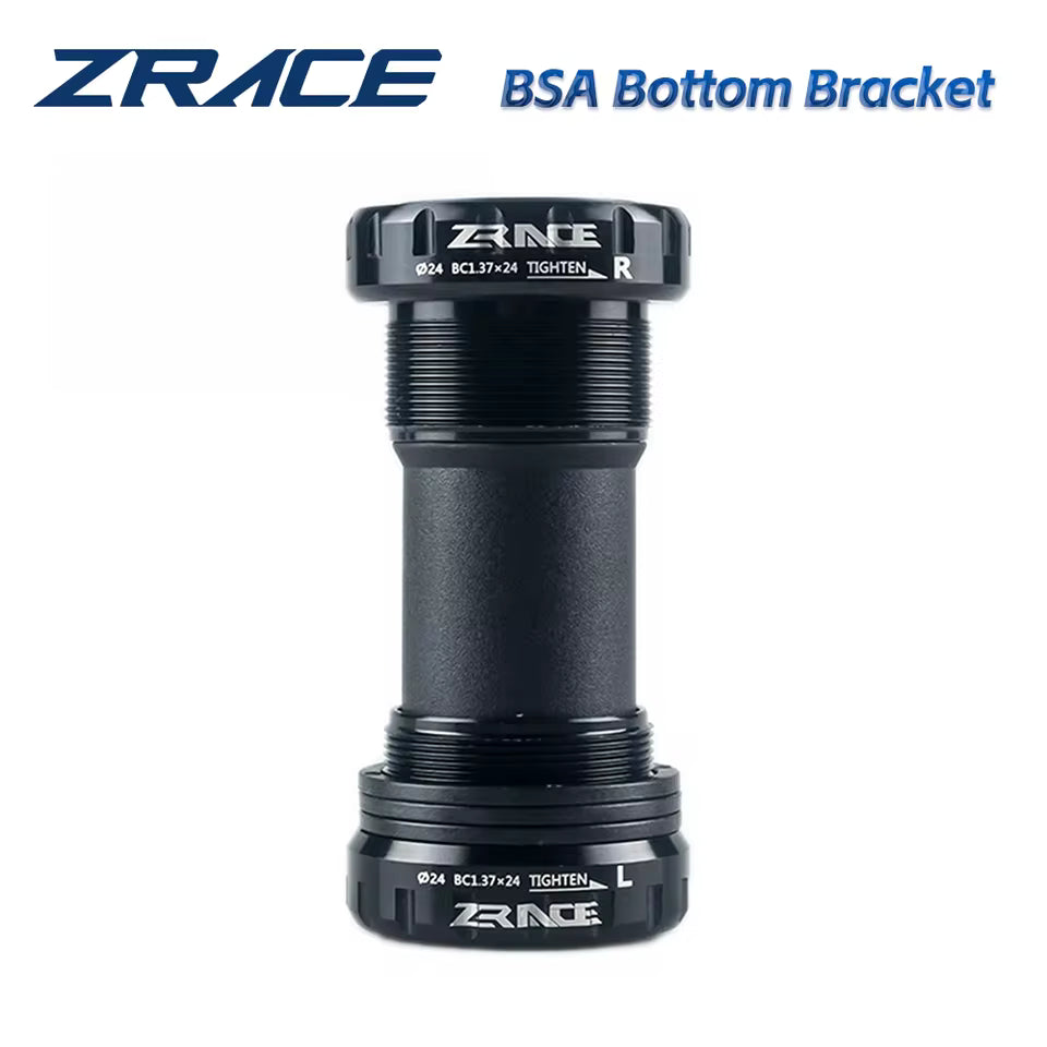 Eje central ZRACE BSA 68/73 mm de aluminio compatible con bielas Shimano de 24 mm.
