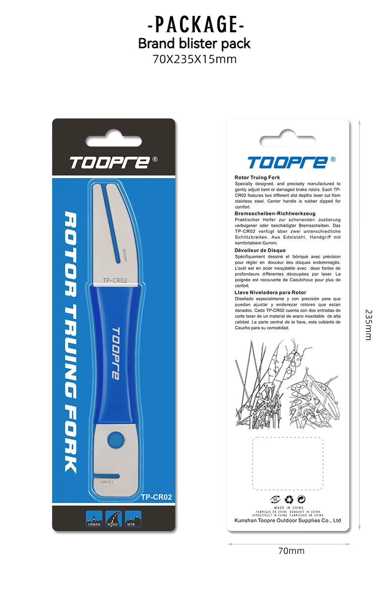 Herramienta para Enderezar Discos de Freno TOOPRE CR02 – Azul