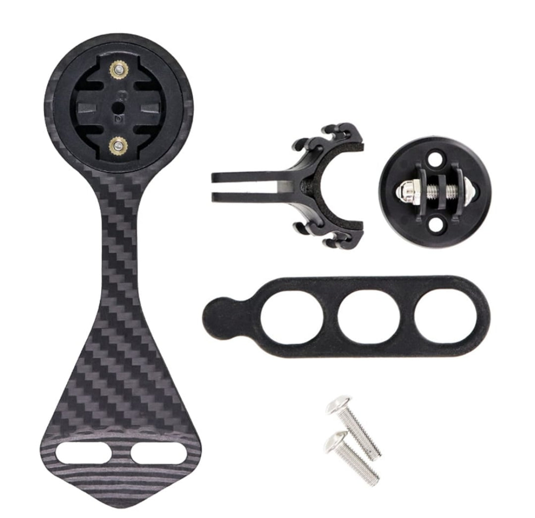 SOPORTE FRONTAL PLANO EN FIBRA DE CARBONO PARA CICLOCOMPUTADOR (B)